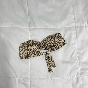 San Lorenzo leopard bikini top